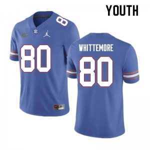 Youth Florida Gators #80 Trent Whittemore NCAA Nike Royal Authentic Stitched College Football Jersey WSM3262OX